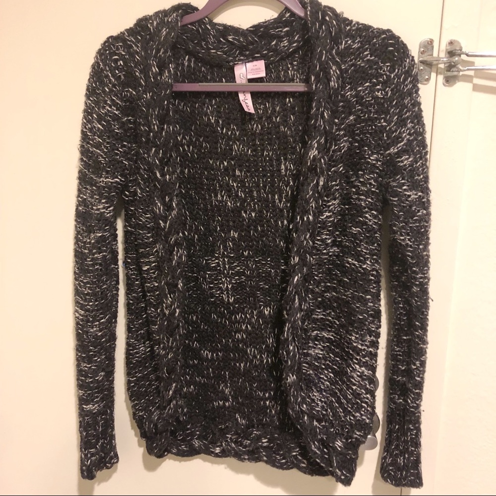 Confess Black and White Cardigan
